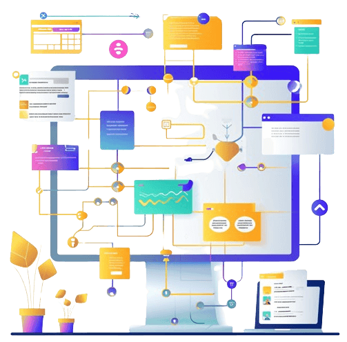 website architecture illustration